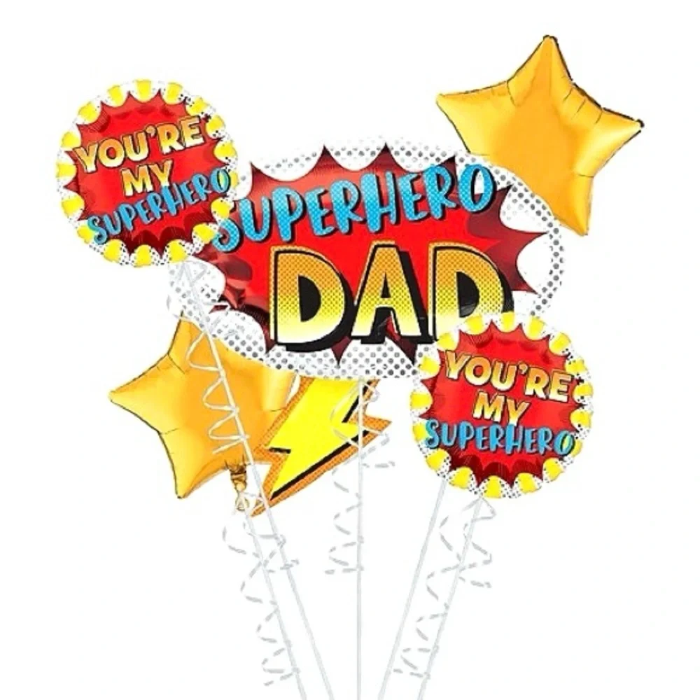 Father’s Day Superhero Dad Balloon Set, 8 pc